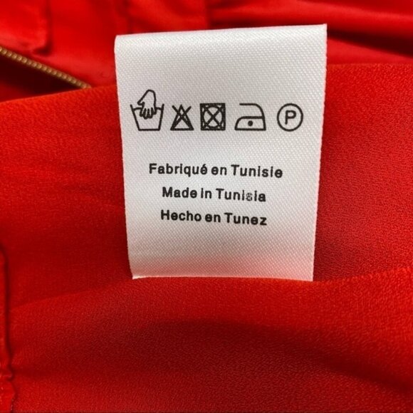 Sandro Paris Red Ruffle Mini Dress Women Size Small - Picture 9 of 10